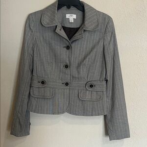 LOFT Women's Charcoal Pinstripe Blazer